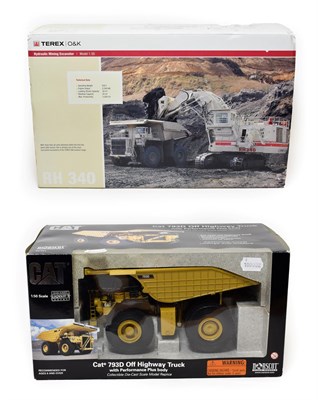 Lot 5278 - NZG (Germany) 1:50 Scale Hydraulic Mining Excavator RH340 together with Norscot Cat 793D Off...