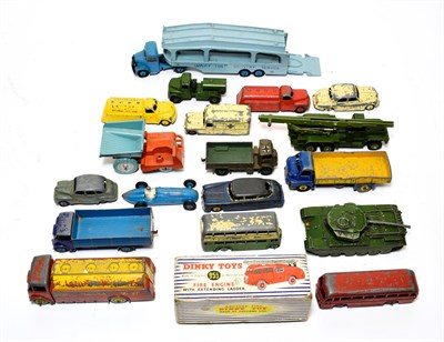 Lot 5290 - Dinky Various 1950's Models including Guy wagon, Shell tanker, Studebaker tanker, Tank transporter