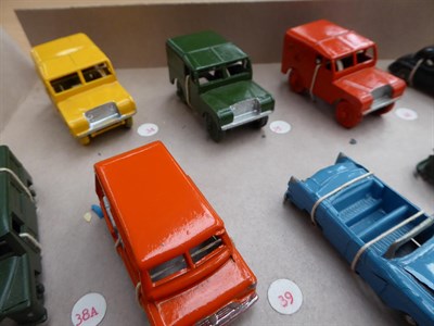 Lot 5339 - Benbros Tradesman Sample Set containing 16 vehicles: 34 AA Land Rover (paint cracked), 35 Army Land