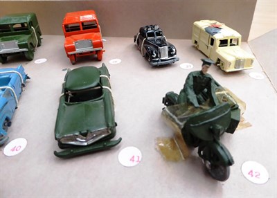 Lot 5339 - Benbros Tradesman Sample Set containing 16 vehicles: 34 AA Land Rover (paint cracked), 35 Army Land