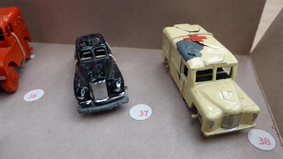 Lot 5339 - Benbros Tradesman Sample Set containing 16 vehicles: 34 AA Land Rover (paint cracked), 35 Army Land