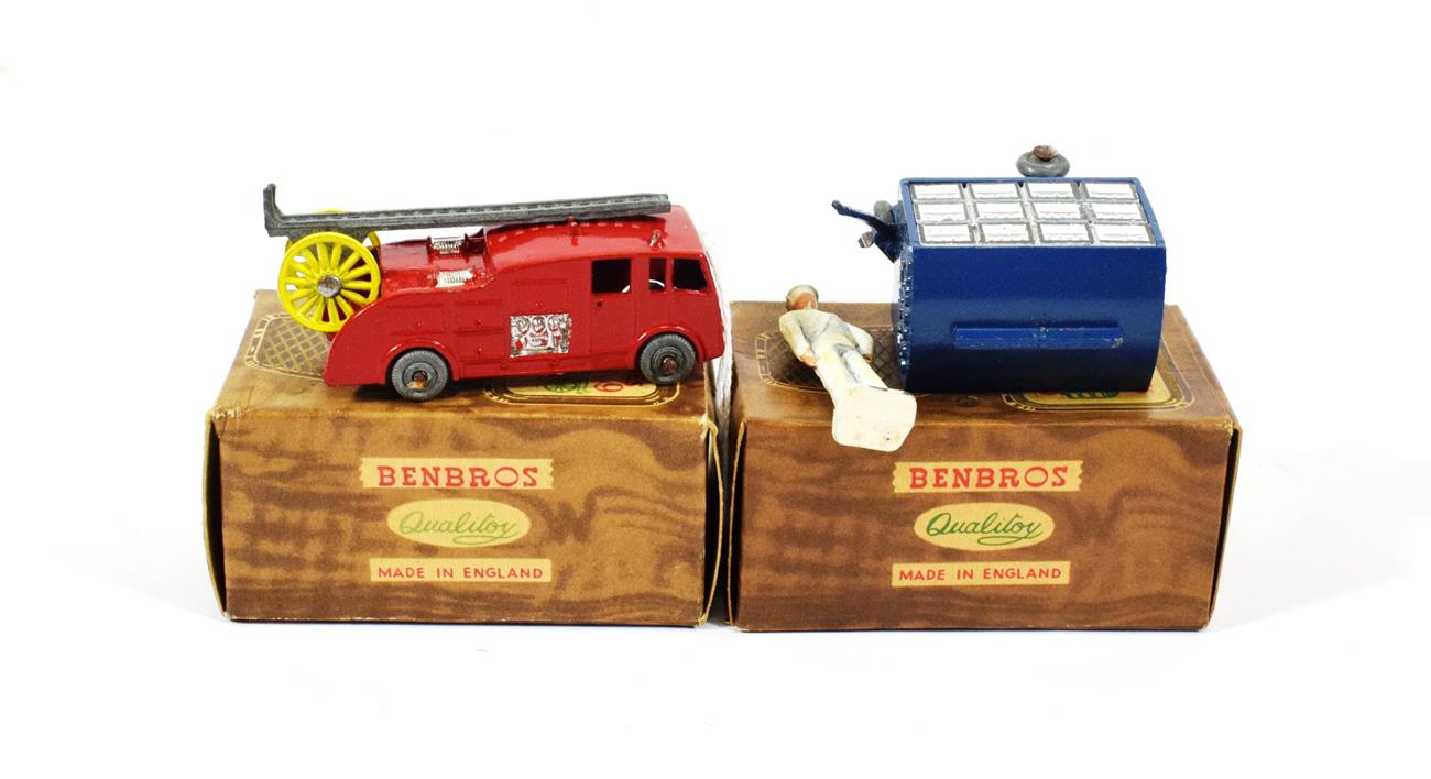 Lot 5344 - Benbros TV Series 9 Fire engine 7 Electric milk trolley (both E boxes E-G) (2)