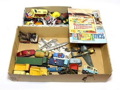 Lot 5358 - Various Diecast including Dinky aircraft, two 23 series racers, Foden chain lorry and others;...