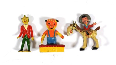 Lot 5400 - Luntoy Character Figures (i) Hank and Silver King (ii) Mr Turnip (iii) Sooty (all G-E) (3)