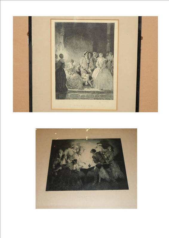 Lot 646 - Norman Alfred William Lindsay (1879-1969) "The King, The Queen, The Lady"; "Cards and Women" Signed