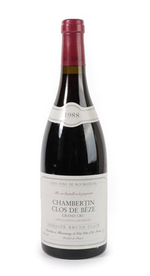 Lot 5030 - Domaine Bruno Clair Chambertin Clos De Beze Grand Cru 1988 (one bottle)