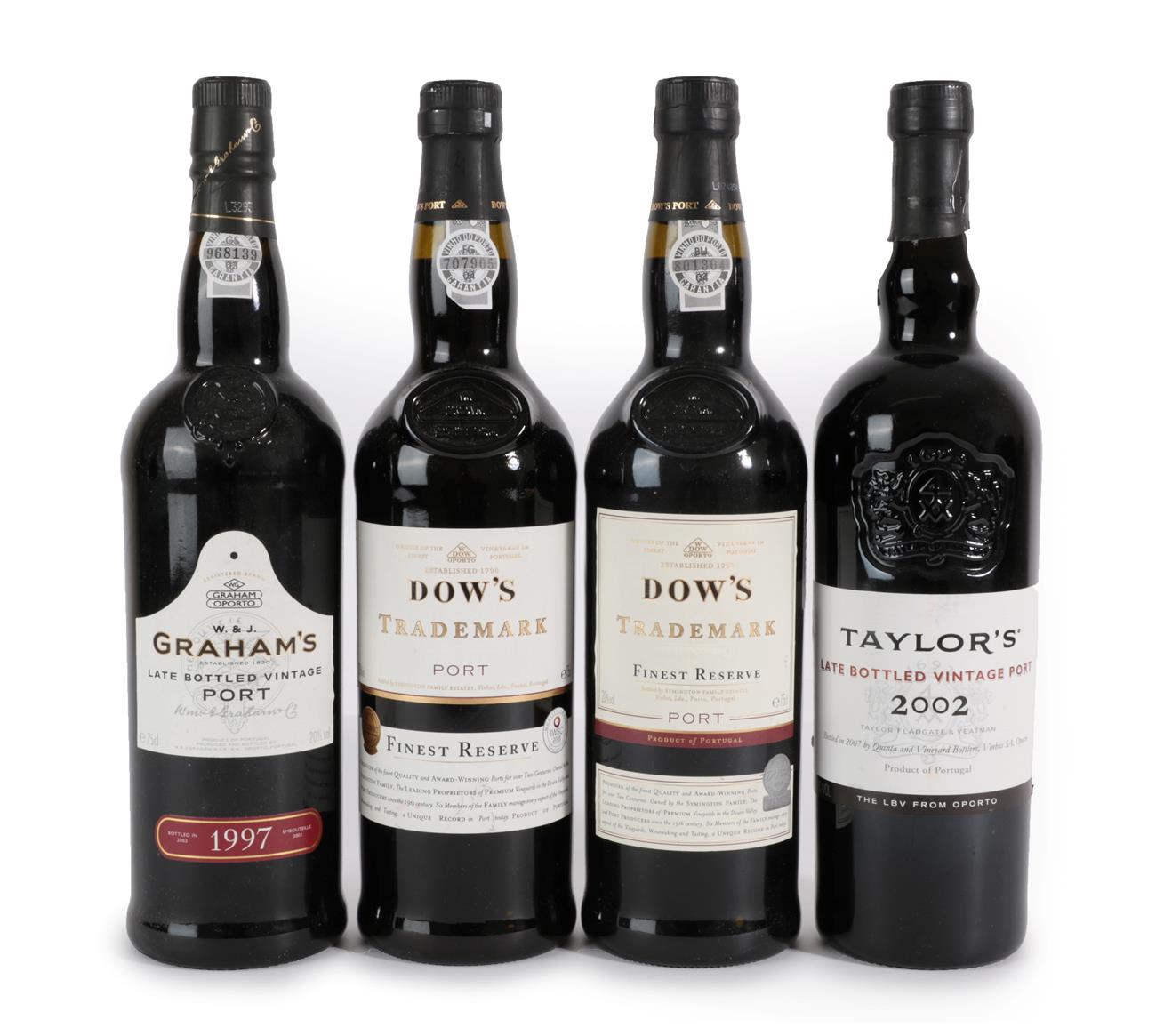 Lot 5050 - Dow's Trademark Finest Reserve Port (two bottles), Graham's Late Bottled Vintage Port 1997 (one...