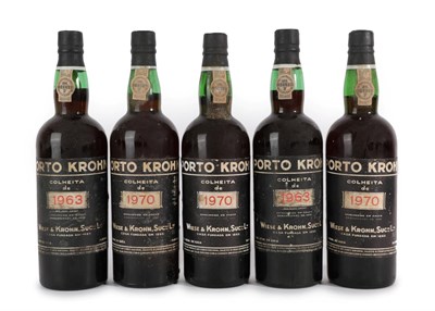 Lot 5053 - Porto Krohn Colheita De 1963, Wiese & Krohn, Suc., Ld. (two bottles), Porto Krohn Colheita De 1970