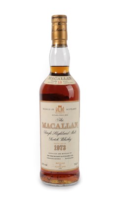Lot 5084 - The Macallan Single Highland Malt Scotch Whisky 18 Years Old, distilled 1973, bottled 1991,...