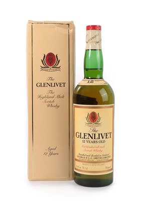 Lot 5092 - The Glenlivet 12 Years Old Unblended All Malt Scotch Whisky 70° proof, 262/3 fl.oz., 1970s...