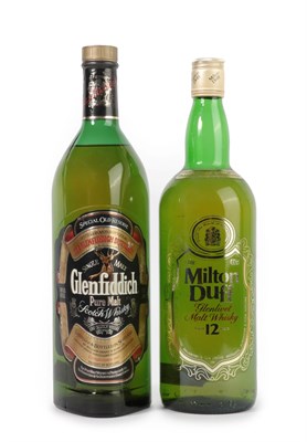 Lot 5098 - Milton Duff 12 Years Old Glenlivet Malt Whisky, 1980s bottling, 43% vol 1Litre (one bottle),...