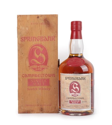 Lot 5099 - Springbank 25 Years Old Campbeltown Single Malt Scotch Whisky, dumpy bottling from the 1990s,...
