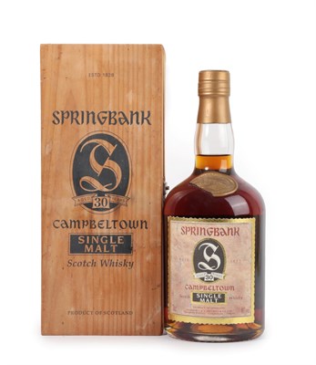 Lot 5100 - Springbank 30 Years Old Campbeltown Single Malt Scotch Whisky, sherry cask dumpy bottling from...