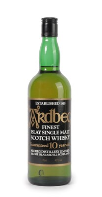 Lot 5103 - Ardbeg 10 Years Old Finest Islay Single Malt Scotch Whisky, 1980s bottling, 40% vol 75cl (one...