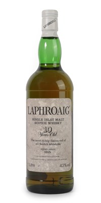 Lot 5105 - Laphroaig 10 Years Old Single Islay Malt Scotch Whisky, 1980s bottling, 43% 1Litre (one bottle)