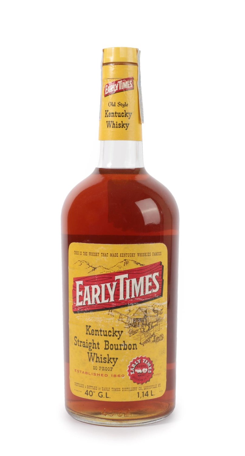 Lot 5132 - Early Times 4 Years Old Kentucky Straight Bourbon Whiskey distilled and bottled by Early Times...