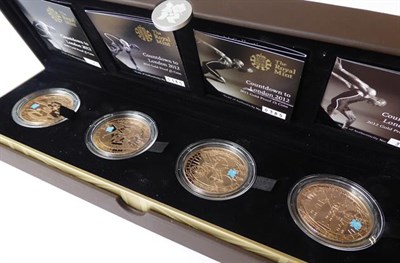 Lot 2161 - 'Countdown to London,' a Set of 4 x Gold Proof £5 Coins Dated 2009, 2010, 2011 & 2012 issued...