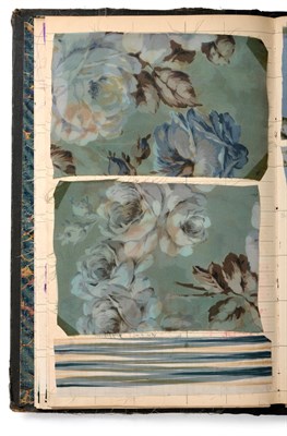 Lot 2002 - French Fabric Sample Book, circa 19203/30 Comprising mainly printed silks and chiffons, in...