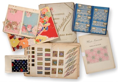 Lot 2008 - Small Album of Wallpaper Designs, 1934 Papiers Peints Brepols a Paris, 240 pages of floral,...