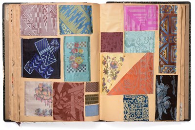 Lot 2016 - French Fabric Sample Book, 1920's  Including printed and woven chiffons, silks and brocades in...