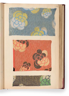 Lot 2019 - French Fabric Sample Book, circa 1920's  Comprising samples of coloured chiffon, metallic and...