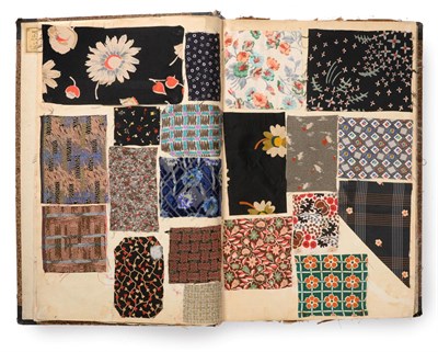 Lot 2021 - 2022 French Fabric Sample Book, circa 1920's Enclosing printed chiffons, woven, brocade silks...