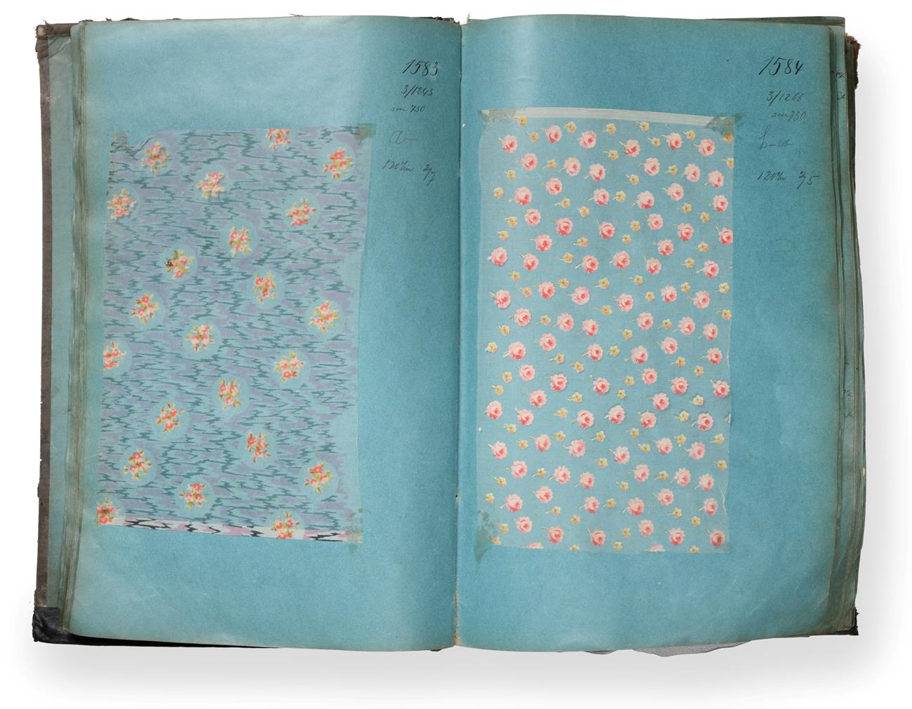 Lot 2026 - French Silk Chiffon Sample Book, early 20th century Comprising appliquéd, embroidered, chiffon and