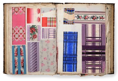 Lot 2043 - Album of Textile Designs, late 19th century  Enclosing 45 pages with 95 large printed and...