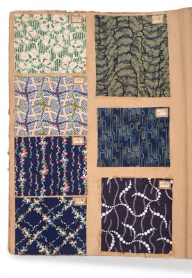 Lot 2052 - French Fabric Sample Book, late 19th century  Including printed and woven cottons, each bears a...