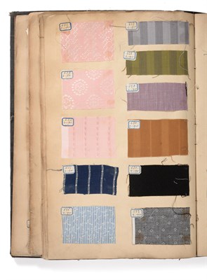 Lot 2056 - French Fabric Cotton Sample Book, circa 1910  Comprising mainly printed and woven cottons and...