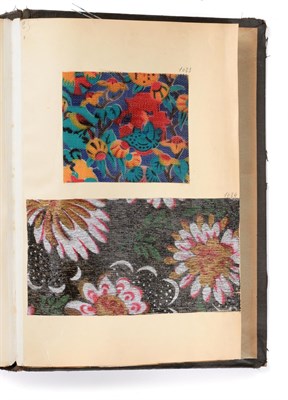 Lot 2057 - French Fabric Sample Book, circa 1890's  Enclosing printed silks in stripes, tartans, checks,...