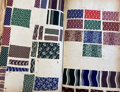 Lot 2058 - French Fabric Sample Book, 19th century  Including woven and brocade silk and wool samples, printed