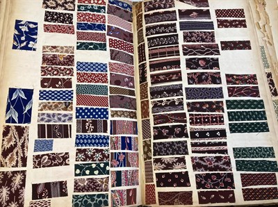 Lot 2058 - French Fabric Sample Book, 19th century  Including woven and brocade silk and wool samples, printed