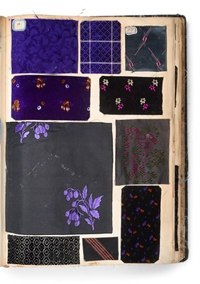 Lot 2064 - French Fabric Sample Book, late 19th century Dated in ink to the first page 1874 and 1875 later...
