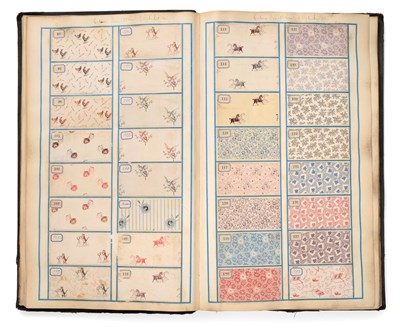 Lot 2070 - French Fabric Sample Boo, late 19th century First paper titled Flanelle Tunisienne, 24 April...