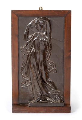 Lot 2082 - A Plaster Plaque of a Standing Classical Maiden: The Water Carrier by Theodore Barker, early...