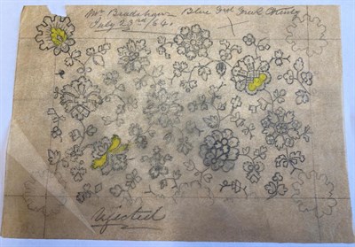 Lot 2083 - Extensive Archive of Over 800 Textile Designs in Pencil and Watercolour on Paper and Tracing...