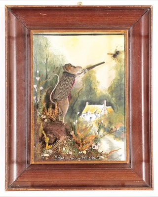 Lot 55 - Taxidermy: Anthropomorphic Shooting Mouse, circa 2020, by A.J. Armitstead, Taxidermist &...