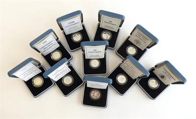 Lot 2000 - 10 x Silver Proof £1 comprising: 1987, 1988, 1990(x2), 1994, 1995, 1996, 1997, 1998(x2), with...