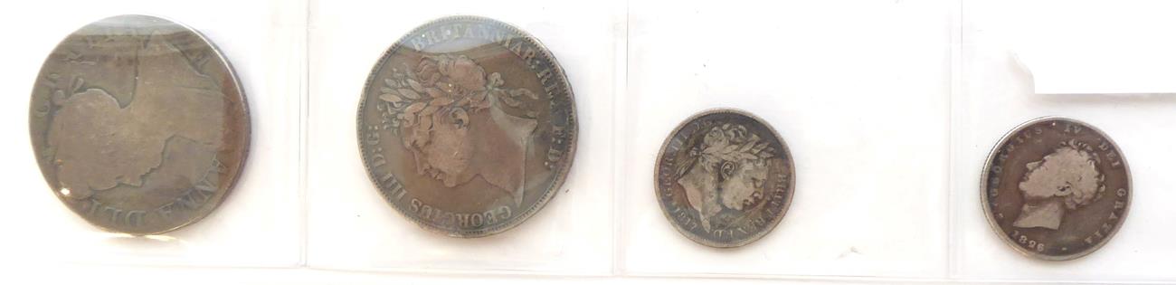 Lot 2007 - 2 x Crowns: Anne 1708E SEPTIMO, post Union with Scotland, plain in angles, Queen's portrait...