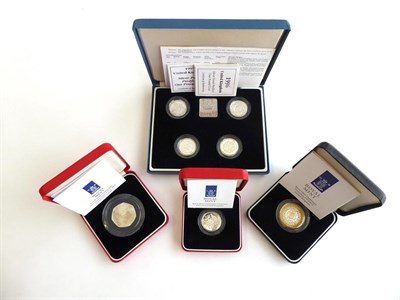 Lot 2012 - 7 x Sterling Silver Proof Piedfort Coins comprising: 4 x £1 collection 1994-1997 heraldic reverses