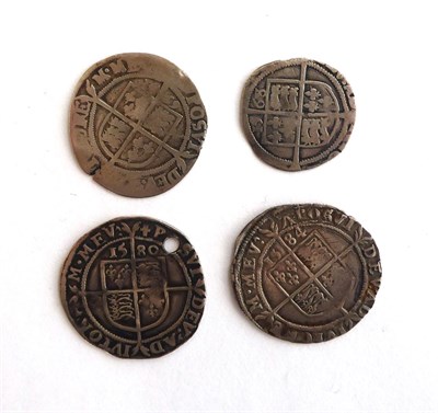 Lot 2038 - Elizabeth I Sixpence Fifth Issue 1580 mm Latin Cross holed S2572, and Sixth Issue 1584 mm A...