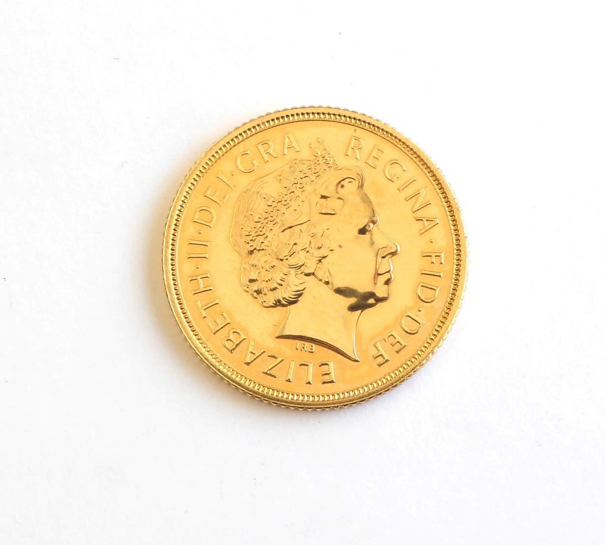 Lot 2042 - Elizabeth II Sovereign 2002, bullion type, 'Shield of Arms' rev (Noad), BU