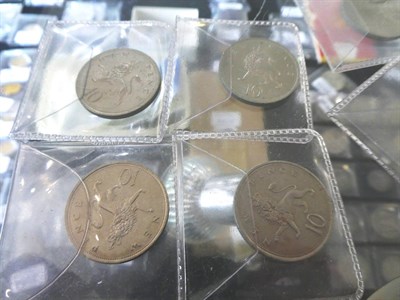 Lot 2044 - Four Boxes of Base Decimal Commemoratives £2 and 50p pieces and a box of 10p Coins. along with...