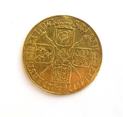Lot 2048 - George I Guinea 1727 Fifth older Laur. Head, Tie with 2 ends GVF S3633 Rare especially in this...