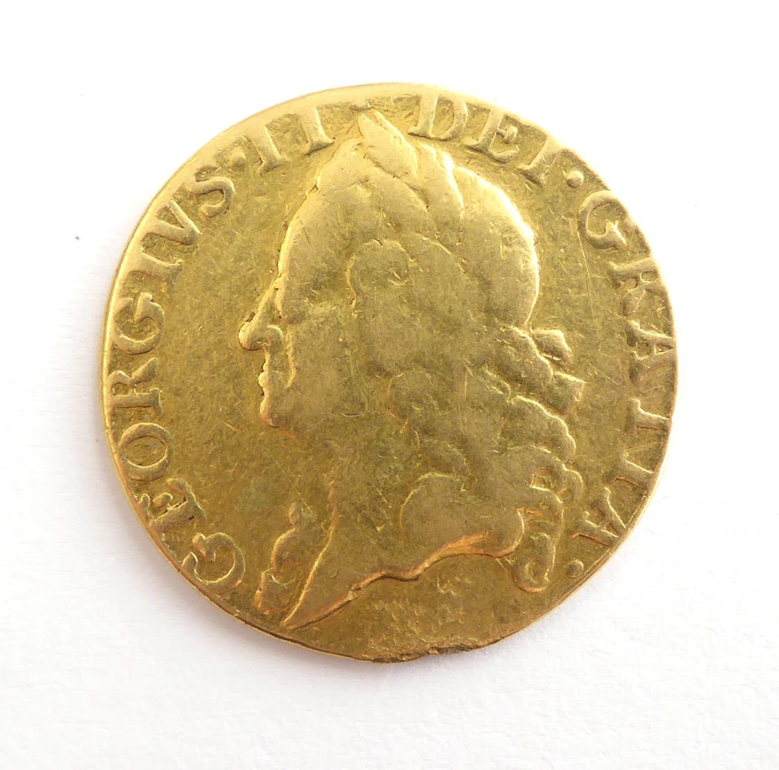 Lot 2054 - George II Guinea 1748 Old Laur. Head S3680