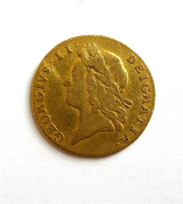 Lot 2057 - George II Half Guinea 1734 Young Laur. Head, Modified Garnished Shield Fine  S3681A
