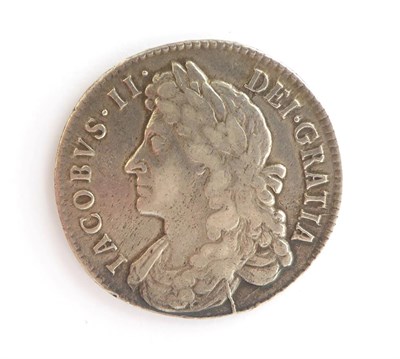 Lot 2084 - James II Halfcrown 1687 TERTIO, laureate & draped 1st bust; minor flecking o/wise good edge &...