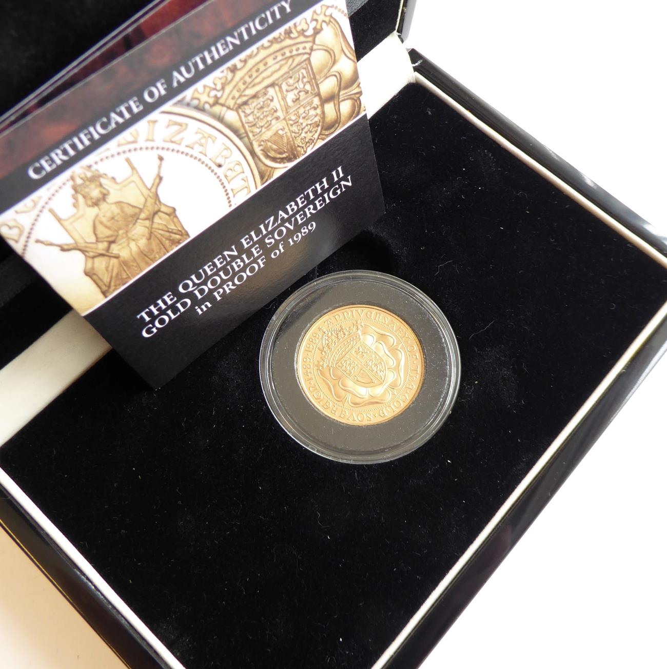 Lot 2093 - Royal Mint Issue Proof 1989 Gold £2 Double Sovereign Presented in London Mint Office Box with...