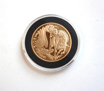 Lot 2096 - Royal Mint Issue Proof 2012 Gold £5 Quintuple Sovereign Presented in London Mint Office Box...